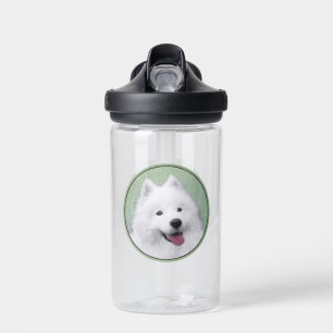 Samoyed Schilderij - Mooie Originele Honden Kunst Waterfles