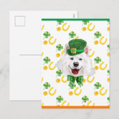 Samoyed Shamrock St. Patricks Day Feestdagenkaart (Voorkant / Achterkant)