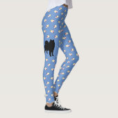 Samoyed Silhouette Hearts Leggings (Rechts)