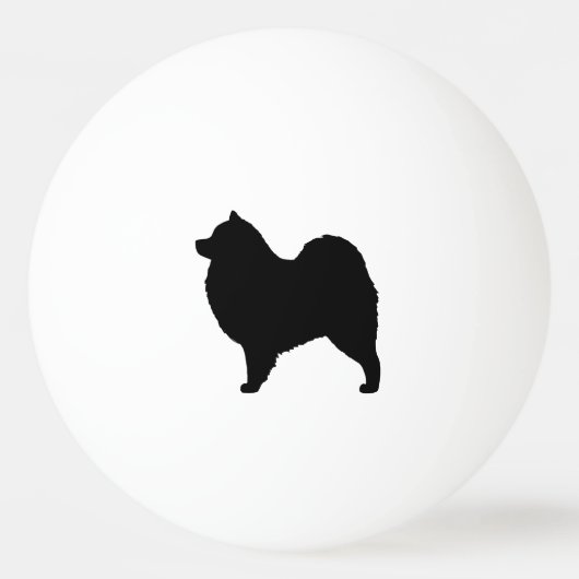 Samoyed Silhouette Pingpongbal (Voorkant)
