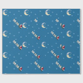 Samoyed Sleigh en Santa Cadeaupapier (Vlak)