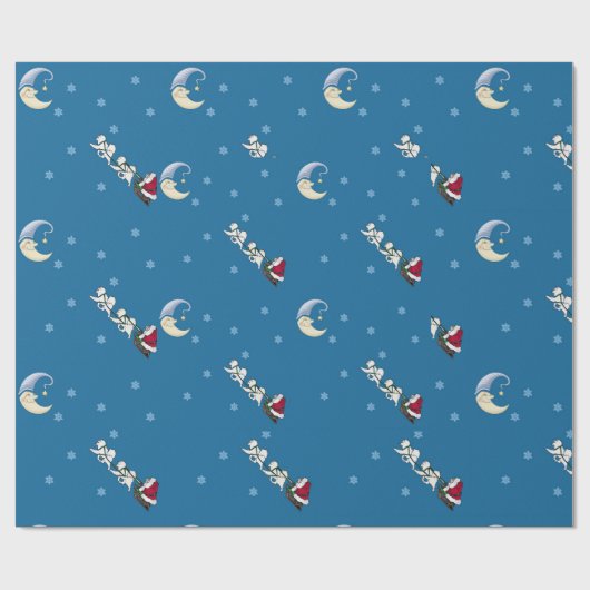 Samoyed Sleigh en Santa Cadeaupapier (Vlak)