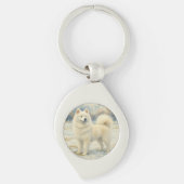 Samoyed Sleutelhanger (Voorkant)