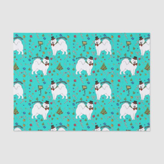 Samoyed "Snazzy Sam" Holiday Wrapping Tissue Tissuepapier (Voorkant)