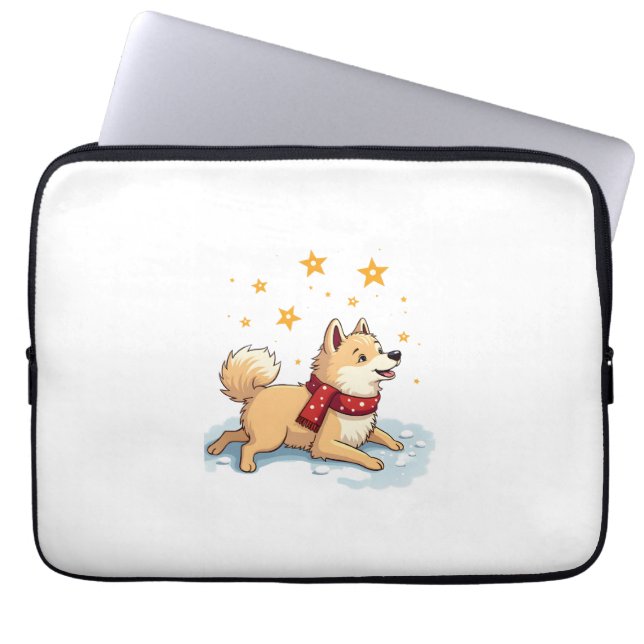 Samoyed Sneeuwengel Laptop Sleeve (Voorkant)
