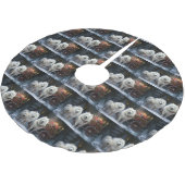 Samoyed Snowy Sleigh Kerstmisdecor Kerstboom Rok (Gekanteld)