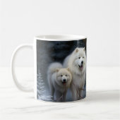 Samoyed Snowy Sleigh Kerstmisdecor Koffiemok (Links)