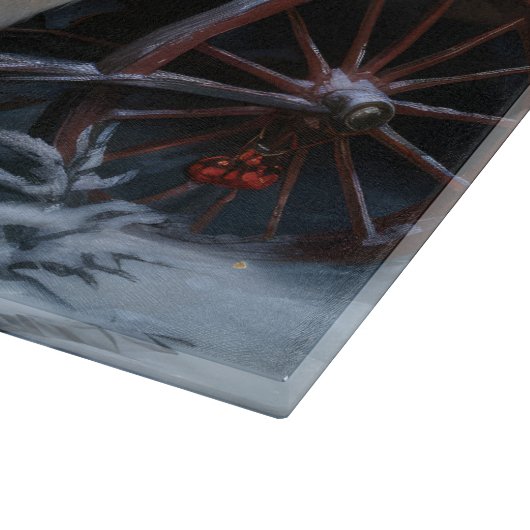 Samoyed Snowy Sleigh Kerstmisdecor Snijplank (Hoek)