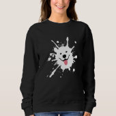 Samoyed Splatter Happy Puppy Dog Face   Trui (Voorkant)