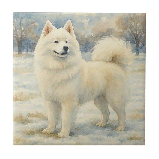 Samoyed Tegeltje (Voorkant)