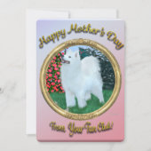 Samoyed Thema Moederdag Plat Kaart Persoonlijk (Voorkant)