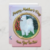 Samoyed Theme Moederdag Flat Kaart personaliseren (Voorkant / Achterkant)