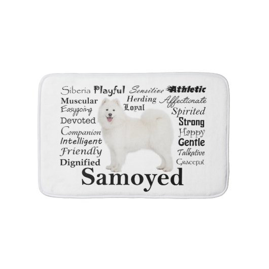 Samoyed Traits Bath Mat (Voorkant)