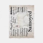 Samoyed Traits Fleece Blanket (Voorkant)