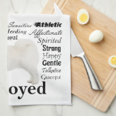 Samoyed Traits Kitchen Towel Theedoek (Quarter Fold)