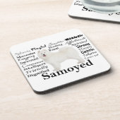 Samoyed Traits Onderzetter Set (Linkerzijde)