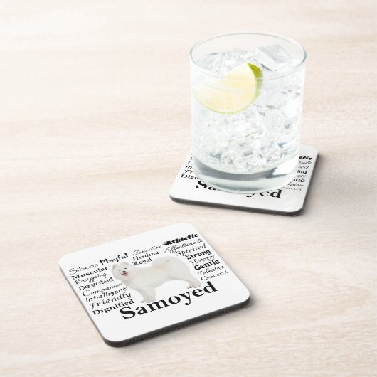 Samoyed Traits Onderzetter Set (Rechterzijde)