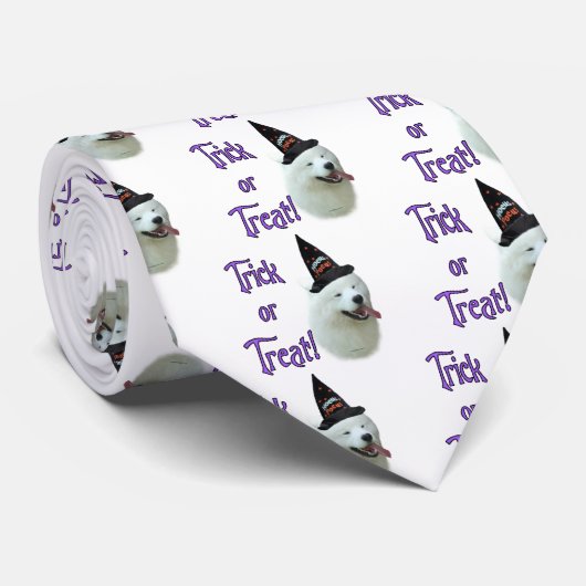 Samoyed Trick Stropdas (Opgerold)
