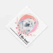 Samoyed Trouwservetjes Met Honden Foto Servet (Hoek)