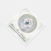 Samoyed Trouwservetten Met Honden Foto Servet (Hoek)