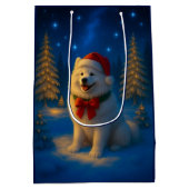 Samoyed Vakantie Medium Cadeauzakje (Achterkant)