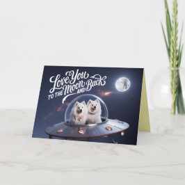 Samoyed Valentijnkaart Feestdagen Kaart