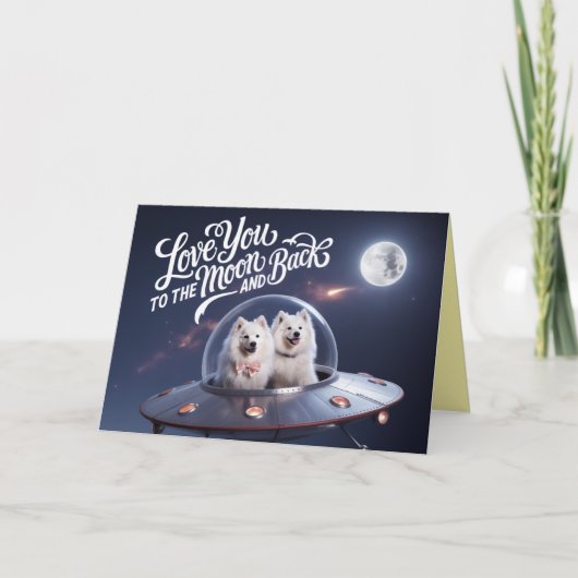 Samoyed Valentijnkaart Feestdagen Kaart (Voorkant)