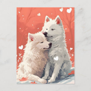 Samoyed Valentijnsdag Briefkaart
