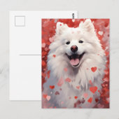 Samoyed Valentijnsdag Briefkaart (Voorkant / Achterkant)