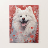 Samoyed Valentijnsdag Legpuzzel (Verticaal)