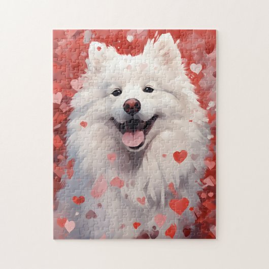 Samoyed Valentijnsdag Legpuzzel (Verticaal)