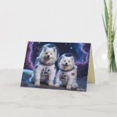 Samoyed Valentine Card Feestdagen Kaart (Achterkant)