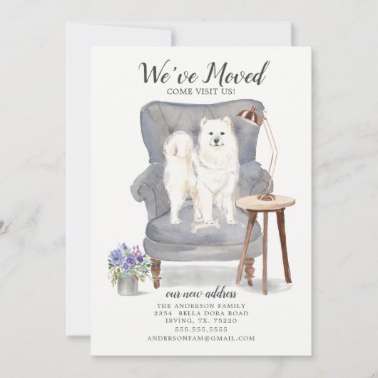 Samoyed | Verplaatsingsaankondiging Aankondiging (Voorkant)