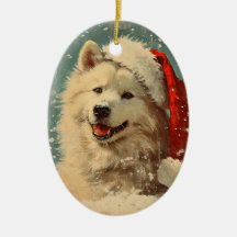 Samoyed vintage kerst