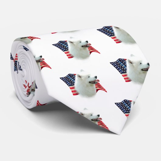 Samoyed vlag stropdas (Opgerold)