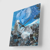 SAMOYED VOLLE MAAN WINTER VIERKANTE KLOK (Hoek)