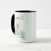 Samoyed-waterverf Gepersonaliseerde Hond Mok (Voorkant links)
