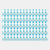 Samoyed Winter Holiday Diamond Pattern Inpakpapier Vel (Voorkant 3)