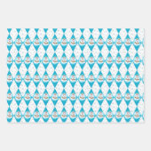Samoyed Winter Holiday Diamond Pattern Inpakpapier Vel (Voorkant)