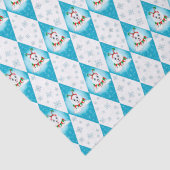 Samoyed Winter Vakantie Diamant Patroon Tissuepapier (Detail)