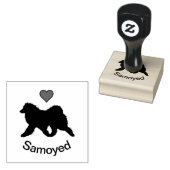 Samoyed Wood Art Stamp; Rubber Stamp Rubberstempel (Gestempeld)