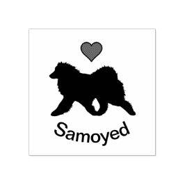 Samoyed Wood Art Stamp; Rubber Stamp Rubberstempel
