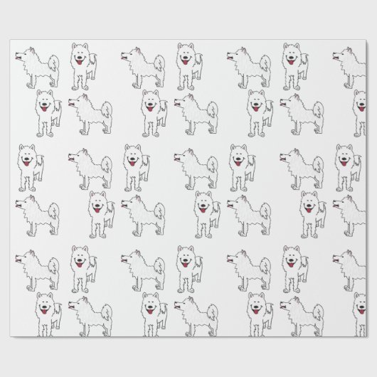 Samoyed Wrapping Paper Cadeaupapier (Vlak)