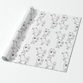 Samoyed Wrapping Paper Cadeaupapier (Uitgerold)