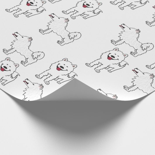 Samoyed Wrapping Paper Cadeaupapier (Hoek)