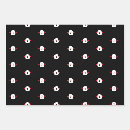 Samoyed Wrapping Paper Sheet Set (Voorkant 3)