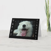 SAMOYED ZEGT SAVE ME CAKE / IK HOU VAN ONZE VERJAA KAART (Voorkant)