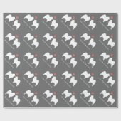 Samoyeds Weddenschap met aangepaste tekst Cadeaupapier (Vlak)