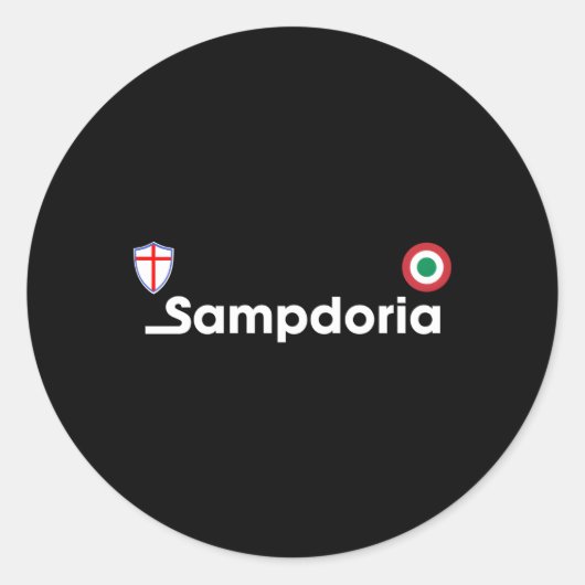 Sampdoria Jersey Mode Maglietta Ronde Sticker (Voorkant)