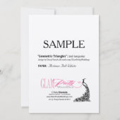 SAMPLE ambachtelijke vilt witte geometrische drieh Kaart (Achterkant)